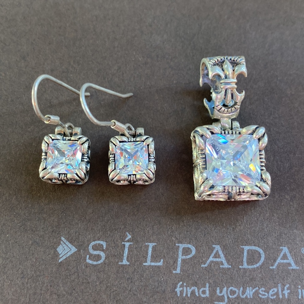 Silpada Uptown Earring Pendant Set